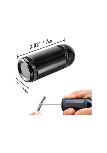 Kosona Bisiklet Lastik Tamiri İçin Taşınabilir Acil Tamir Seti - Vakum Lastik İçin Siyah Tamir Bantı Ve Özel Uç Takımlar Siyah