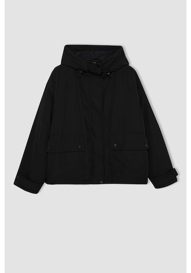 DeFacto Su Geçirmez Kapüşonlu Cepli Çıtçıtlı İçi Çıkarılabilir Mont C6878AX25SPBK27 Siyah DeFacto Su Geçirmez Kapüşonlu Cepli Çıtçıtlı İçi Çıkarılabilir Mont C6878AX25SPBK27 Siyah