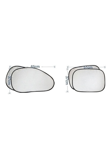 Lemestar Araba Güneşlik Seti - 6 Parça Gümüş Kaplamalı Ön Arka Cam Koruma Diğer