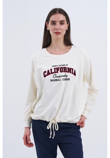Trend Kadın Dan Yeni Sezonun Gözdesi Sweatshirt Ekru