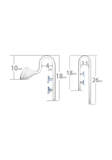 Aquapro Lilly Glass Pipe Dış Filtre Cam Emiş Basış 12mm
