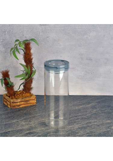 Thn Cam Kavanoz - Cam Erzak Saklama Kavanoz 12 Li Borosilikat Cam 3 Boy