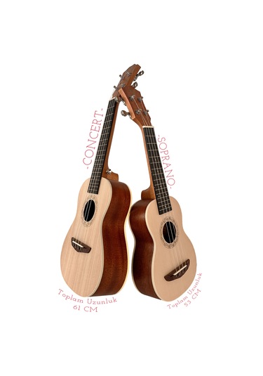Fourtune Sydra Uks-21nt Soprano Ukulele Maun Hakiki Ağaç Soprano