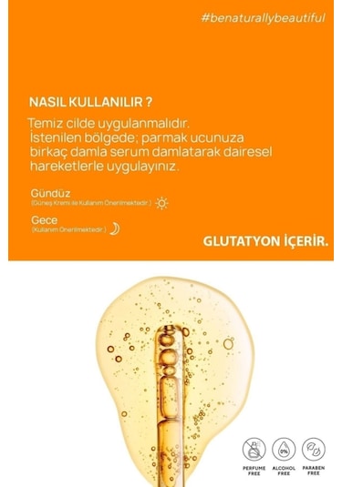 The Ceel Leke Karşıtı Aydınlatıcı Vitamin C Serum Glutatyon, Ferulic Asit,  Ascorbic Asit 30 ml
