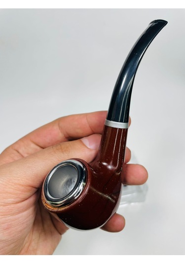 Big Pipe Ahşap Görünümlü Sert Akrilik Pipo 10 CM