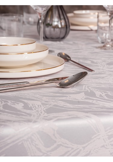 Cotton Box Jakarlı Dertsiz Masa Örtüsü Lavinia Lavanta 155x220