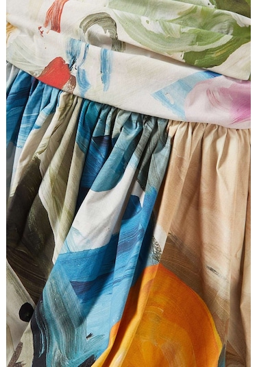Acler Nershall Bubble - Hem Mini Elbise - %96 Naylon, %4 Elastan, Drapeli Korse Tasarım Çok Renkli