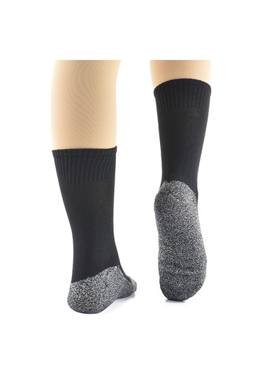 Jeehugo Siyah Isı Yansıtan Alüminyumlu Lifli Termal Çorap - Bisiklet, Kayak, Dağcılık İçin Isı Sağlama Ve Kompresyon Özelliği Siyah