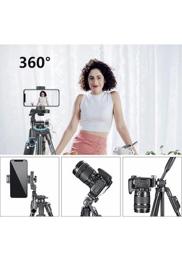 8810 Profesyonel 360 Derece Çok Amaçlı 1.2m Tripod Kamera Tripod Standart