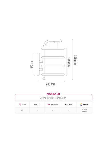 Nevo İç Mekan Aplik Na132.20 Siyah