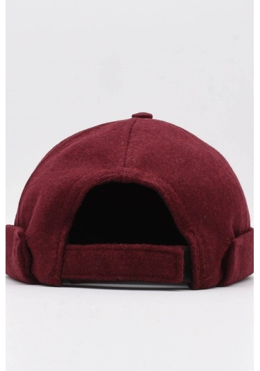 Kışlık Yeni Stil Yün Retro Hip-Hop Docker Şapka Bordo-Bordo-Standart