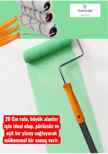 Rulo Boya Fırçası 20 Cm İç Ve Dış Cephe Duvar Tavan Vernik , Boy