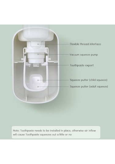 Gri Otomatik Diş Macunu Dispenseri Tutucu Duvara Monte Sıkacağı Diş Macunu Çocuklar Ev Banyo Aksesuarları Için Gri