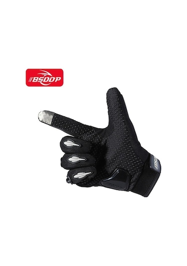Bsddp Binici Kaymaz Anti-Damla Motosiklet Sürme Eldiveni Siyah