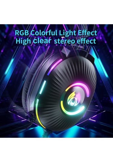 Fastbuy Pembe Rgb Işıklı Kedi Kulaklık - 7.1 Ses, 50mm Sürücü, Gürültü Engelleme Mikrofonlu Espor Kulaklık