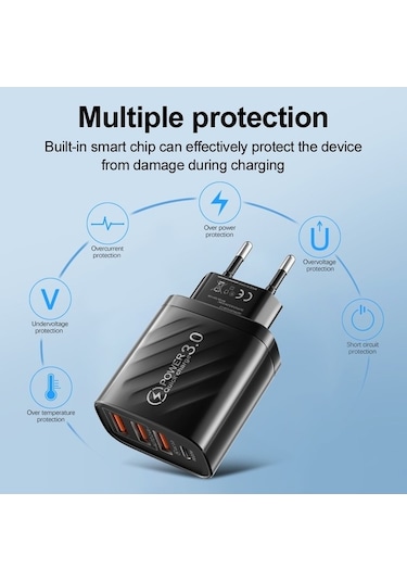 Prestigegoods Usb C Tipi Hızlı Şarj Cihazı 30w Pd 3.0, İphone Xiaomi Samsung Huawei Uyumlu Duvar Adaptörü