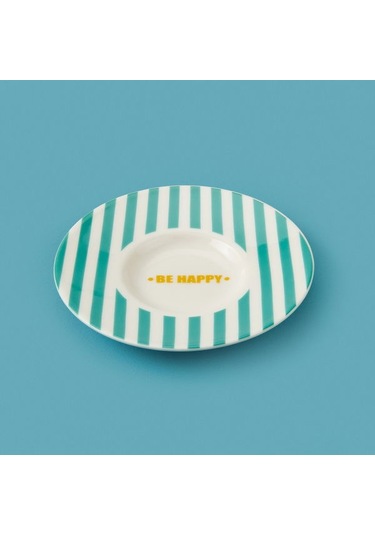 Evidea Kitchen Be Happy Çay Tabağı - Yeşil - 13 Cm Yeşil