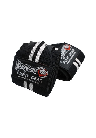 Dragondo 63911 Halter Ve Fitness Bilek Bandajı Yeni Seri Siyah - Beyaz