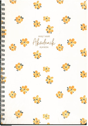 Keskin Color 2026 Spiralli Akademik Ajanda Çiçek 16x23 Çok Renkli