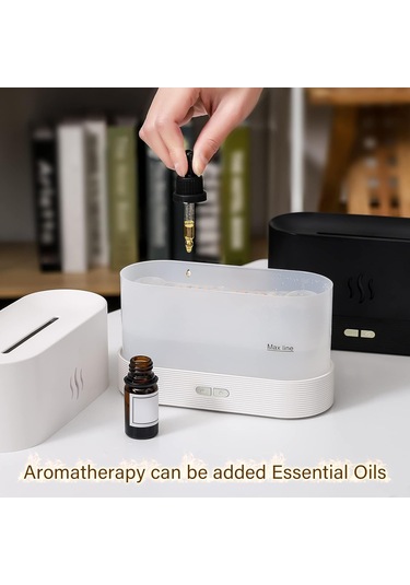 Alev Difüzör, Ev İçin Difüzörler, Aromaterapi Difüzör, Uçucu Yağ Difüzörleri, Ayarlanabilir Parlaklık, Sessiz, Otomatik Off, Ortam Işığı, Yatak Odası İçin Nemlendiriciler, Ofis, Yoga, Stüdyo