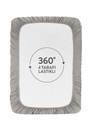 %100 Pamuklu Tek/çift Kişilik Lastikli Çarşaf Fitted Jersey Penye Çarşaf Vizon