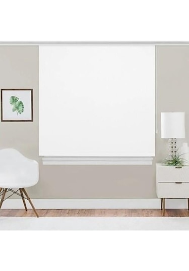 Beyaz Blackout Karartma Stor Perde Beyaz