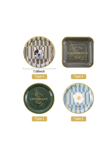 Qingmipy 18cm Gıda Kalitesi Atkı Kağıt Tabak Seti 10 Adet - Biyobozunur, Su Ve Yağa Dayanıklı, Parti & Piknik İçin