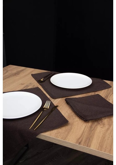 Leohome 4 Adet Servis Peçetesi Seti 160002691 Kahverengi