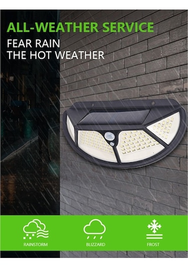 Sensörlü Solar Bahçe Lambası - 102 Ledli
