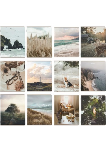 Brauberg Ders Defterleri 48 Yaprak Kareli Ve Çizgili 12'li Set 204257644