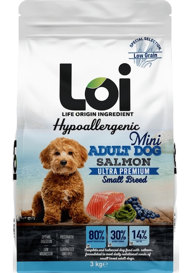 Loi Mini Irk Somonlu Köpek Maması 3 Kg