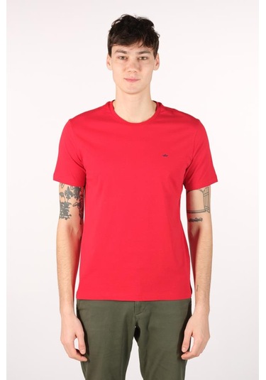 Arma Erkek Büyük Beden Bisiklet Yaka Tişört Y22374868501 Kırmızı