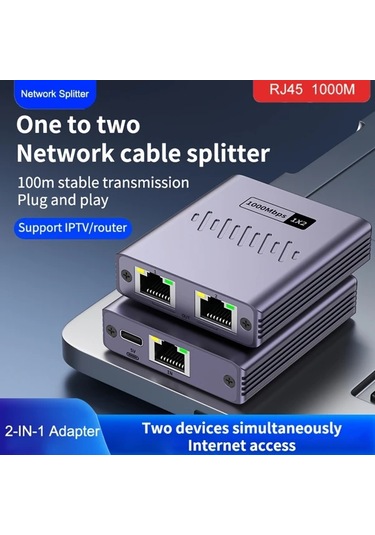 Elmpaly 2si1 Rj45 Ağ Anahtarı Ve Router Usb Güçlü 1000mbps