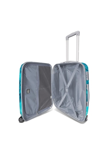 Coral High Renkli Desenli Pc Orta Boy Valiz 60cm 16832 Yeşil