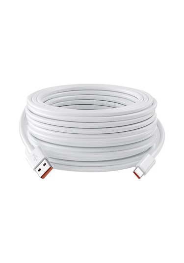 Jinmuxi Xiaomi Redmi Ve Huawei İçin Ultra Uzun Usb-c Şarj Kablosu 2m-14m Bej12m