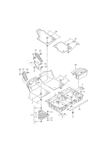 Vw Audi Paspas Bagaj Taban Klipsi 3D0864521,3D0864523 Hsk2530 323132959