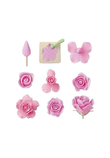 Şeker Hamuru Kalıbı Gül Yaprağı 6 Lı Beyaz