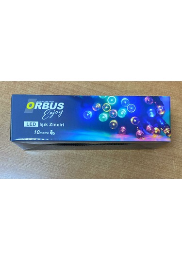 Orbus 10 Metre Renkli Top Işık 100 Ledli Usb'li Yılbaşı Süsü