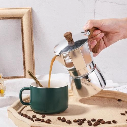 Kahve Makinesi Pot Alüminyum Mocha Espresso Percolator Pot Kahve Su Isıtıcısı Kafeterya Ev Açık Stopetop Kahve Makinesi Cafe Araçları Kahve Tencereler