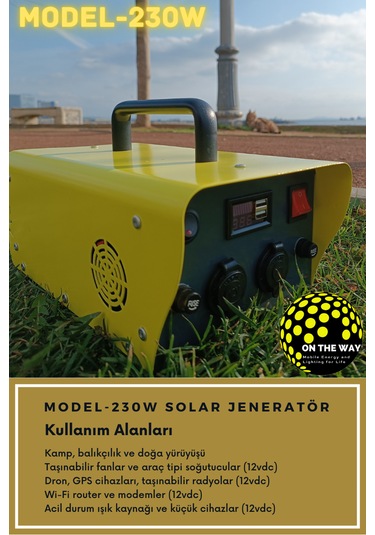 230w Taşınabilir Güç İstasyonu Lifepo4 Bataryalı Solar Jeneratör