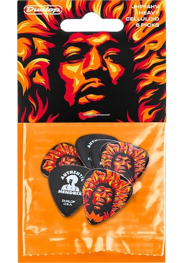 Jim Dunlop Jhp14hv '69 Psych Series Voodoo Fire Guitar Pick 6lı Pena