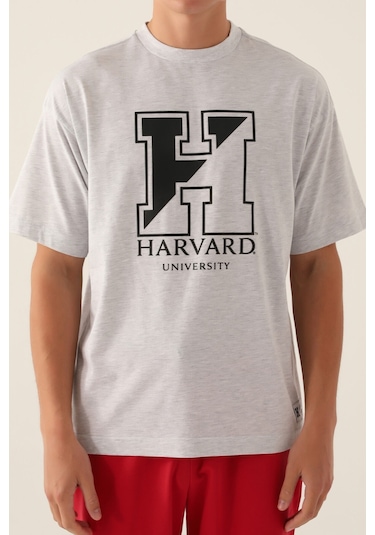 Harvard Universty Kar Melanj Erkek T-shirt 5274-42814 Kar Melanj