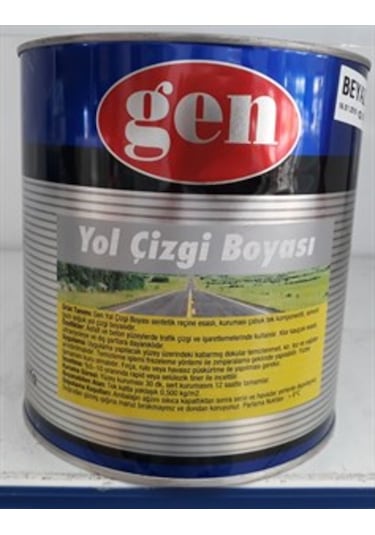 Gen Yol Çizgi Boyası Beyaz 1Kg