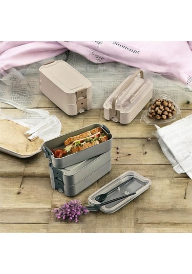 3 Katlı Sefer Tası Çok Renkli