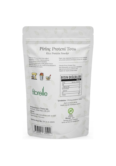 Pirinç Proteini Tozu 250 G // Yüksek Protein Oranı // %80 Protein