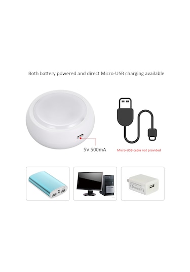 Qingmipy 6 Lı Paket Uzaktan Kumandalı, Usb Şarjlı, Rgbw Led Dolap Işığı, 10 Parlaklık Seviyeli, 3 Aydınlatma Modlu, Dekoratif Ortam Aydınlatması Çok Renkli