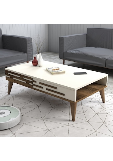 Variant Valensiya Orta Sehpa - Ceviz / Krem