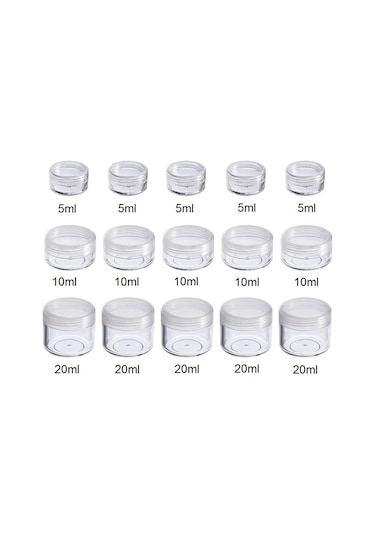 Flaky 5 ML 10 ML 20 ML Şeffaf Sert Plastik Mini Kozmetik Kutusu Losyon Krem Kavanozu