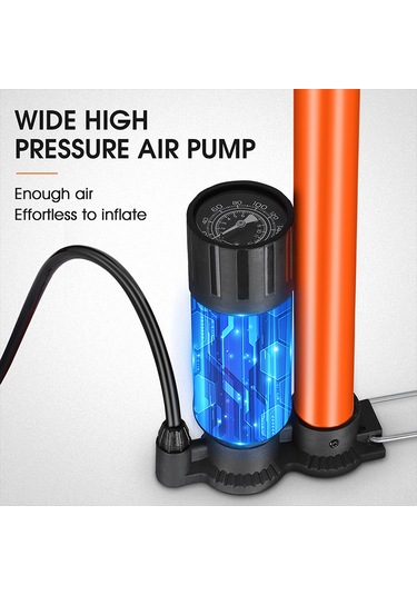 Ximistore9 Ev Tipi Dikey El Pompa, 160psı Yüksek Basınç, Basınç Göstergesi, 3 Valf, Bisiklet-elektrikli Araç-top Lastikleri İçin Çelik Konstrüksiyon