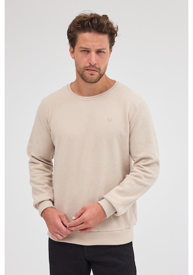 Comeor Erkek Bej Standart Fit Normal Kesim Pamuklu Basic Bisiklet Yaka Sweatshirt Bej Comeor Erkek Bej Standart Fit Normal Kesim Pamuklu Basic Bisiklet Yaka Sweatshirt Bej